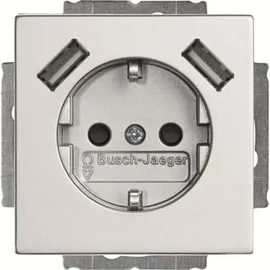 Busch-Jaeger USB-Steckdose 2x Silber 1 St.