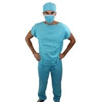 dressmeup Dress ME UP - K45/48 Dr. Med. Sexy Herrenkostüm Kostüm Scrub Doktor Arzt Chirurg OP-Kittel Gr. 48, M