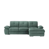 Sofa.de Ecksofa Gladys türkis/petrol ¦ Maße (cm): B: 282 H: 103 T: 197.0