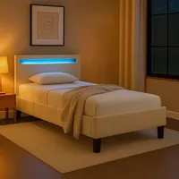 Idimex Polsterbett BAGO 90 x 200 cm, inkl LED