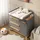 VitaliSpa Wickelkommode Malia, Grau/Artisan, 98 x 98 cm mit Schubladen,