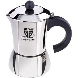 Gräwe Espressokocher 10 Tassen Silber