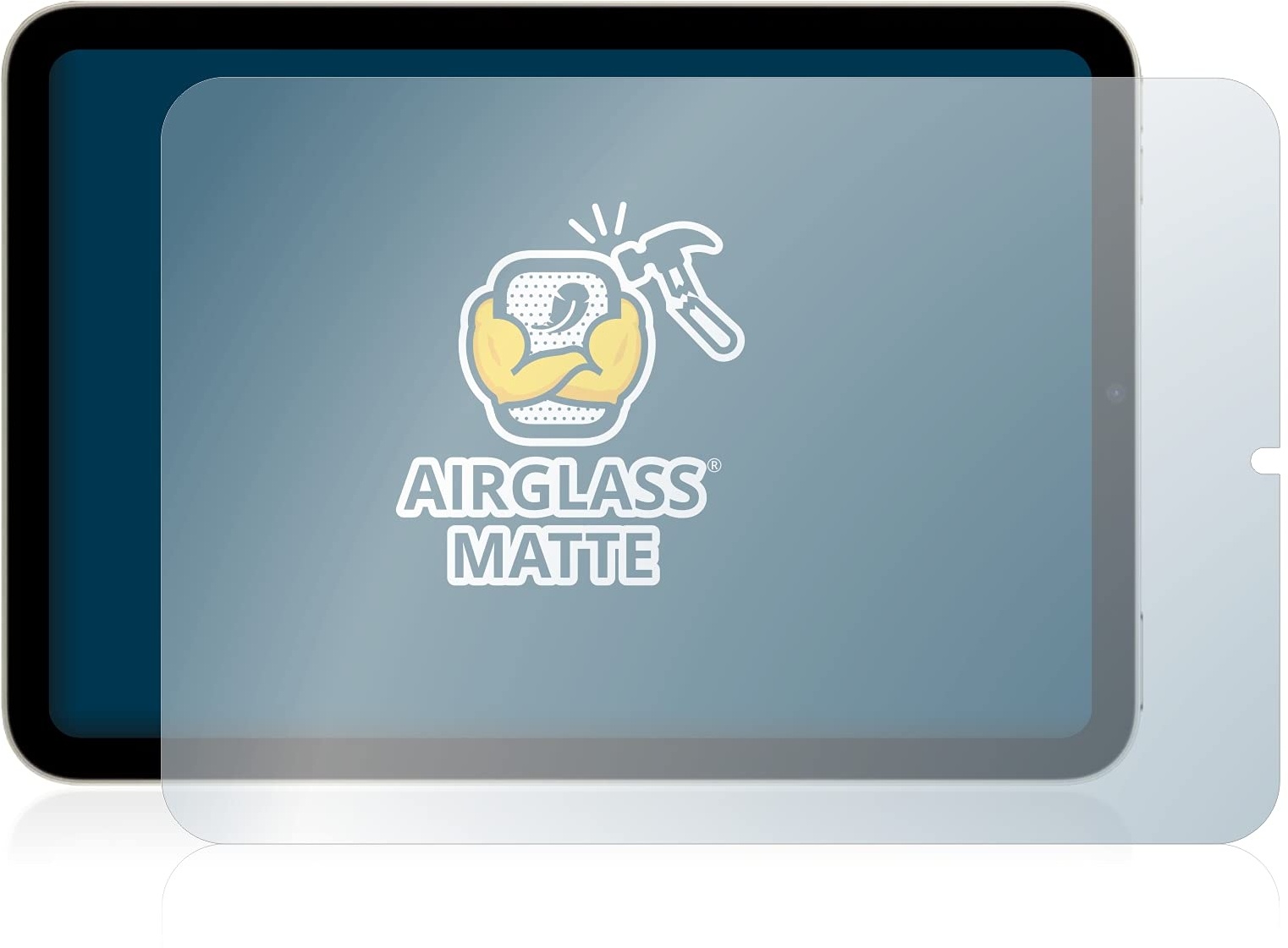 BROTECT Entspiegelungs-Panzerglasfolie für Apple iPad Mini 6 WiFi Cellular 2021 (im Querformat, 6. Gen.) Schutzglas Schutz-Folie Matt