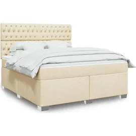 vidaXL Boxspringbett 180 x 200 cm Creme