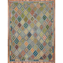 Kelim Teppich Amira 140 x 200 cm Polyester Bunt