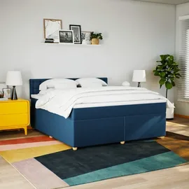 vidaXL Boxspringbett 180 x 200 cm Blau
