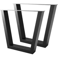 MetaloPro Tischbeine 72 cm Schwarz