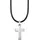 s.Oliver Kette mit Anhänger Kreuz Schwarz/Edelstahl
