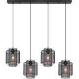 GLOBO Gitter 4-flg. 98 cm rund schwarz Metall