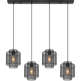GLOBO Gitter 4-flg. 98 cm rund schwarz Metall
