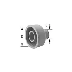 ASW Stedo Unitasmanschette 100007 für Spülrohr Ø 48 mm, Rohr 28-30 mm