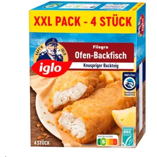 Iglo MSC Filegro Traditioneller Ofen-Backfisch XXL 480 g