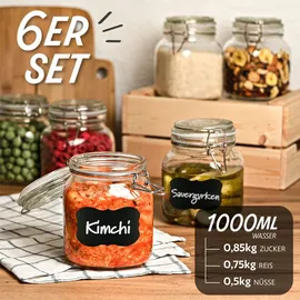 Praknu Einmachglas 1 l 6 St.