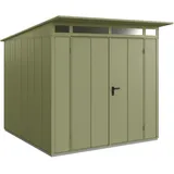 Hörmann Metall-Gerätehaus Berry Modern mit Pultdach Typ 2, 248 x 283 cm,schilfgrün,7 m2