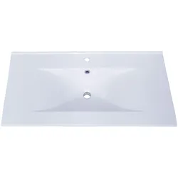 Waschbecken SANOTECHNIK, weiß, B:20cm H:51cm T:84cm, Waschtische, 80 cm, Marmor