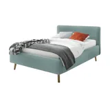 Meise Möbel meise.möbel Polsterbett Mattis 140 x 200 cm Stoff Blau Eisblau