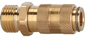 Riegler Schnellverschlusskupplung NW 2,7, Messing blank, M5 AG