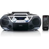 Lenco SCD-720SI Boombox DAB+ FM, CD, Kassette, USB, BT, Fernbedienung
