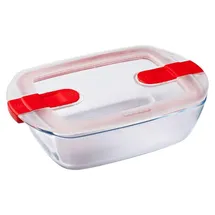 Pyrex rechteckig Glas Frischhaltedose mit Deckel transparent 23 x 15 x 6 cm 1,1 l
