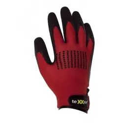 teXXor Nylon-Montagehandschuhe, `LATEX BESCHICHTET` - Größe 10 (XL)