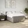 vidaXL Boxspringbett mit Matratze Taupe 140x200 cm Stoff