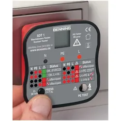 BENNING Steckdosentester SDT 1 zur Prüfung von Schutzkontaktsteckdosen ( 4000828811 )