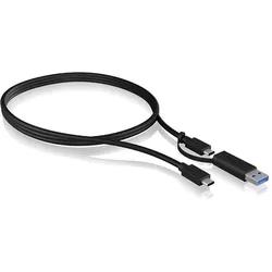 ICY BOX IB-CB031 USB Kabel 1 m USB 3.2 Gen 2 (3.1 Gen 2) USB A/USB C USB C Schwarz