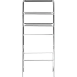 vidaXL Waschmaschinenregal 3 Ablagen Silbern 69x28x169 cm