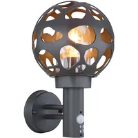GLOBO Aussenlampe mit Bewegungsmelder anthrazit Wandlampe mit Bewegungsmelder Außen