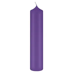 Kopschitz Kerzen lange schlanke Altarkerzen, Kaminkerzen Lila 250 x Ø 40 mm, 4 Stück, Kerzen mit Dornbohrung in RAL Kerzengüte Qualität