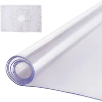Vevor Kunststoff-Tischdecke, 42 x 72 Zoll, 2,0 mm dick, transparenter Tischschutz, rechteckige PVC-Schreibtischunterlage, wasserdichte und leicht zu reinigende Schreibtischunterlage, Tischdecke