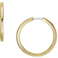 Fossil Damen Goldfarbener Edelstahl mit Ringverschluss Ohrringe