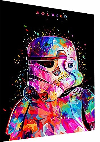 Magic Canvas Art - Bilder Disney Star Wars Abstrakt Leinwandbild 1- teilig Hochwertiger Kunstdruck modern Wandbilder Wanddekoration Design Wand Bild - B8316, Größe: 40 x 30 cm