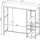[en.casa] Bartisch Stjørdal 120 x 40 x 105 cm Schwarz/Walnussoptik
