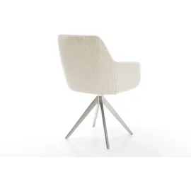 DeLife Polsterstuhl Pejo-Flex Kreuzgestell kantig Edelstahl Taschenfederkern