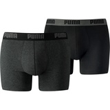 Puma Basic Boxershorts dark grey melange XL 2er Pack
