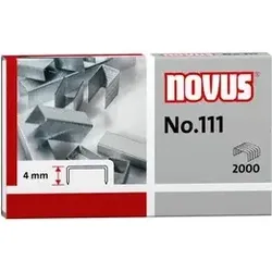 NOVUS 042-0036 Heftklammern No.111 2.000 Stück, Schenkellänge 4 mm