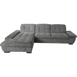 Ecksofa ALINA "Salima", grau (dunkelgrau gfs 89), B:271cm H:90cm T:204cm, Sofas, Inklusive Rückenlehnenverstellung