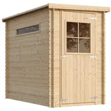 Finn Art Blockhaus Gerätehaus Holz Gartenhaus, BxT: 130x235 cm beige