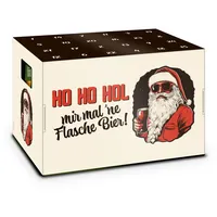 itenga Adventskalender für Bierkasten Stülper - Cool Santa Ho Ho Hol mir mal 'ne Flasche Bier) - Bier Adventskalender