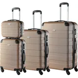 Hartschalenkofferset Essential + Beautycase 4-tlg Champagner