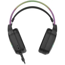 Canyon Darkless GH-9A, RGB aidimams ausin?s with Mikrofonas, Mikrofonas frequency response: 20HZ20KHZ, ABS+ Polyurethanleather, USB*1*3.5MM jack ki... / Schwarz