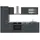 Vicco Küchenzeile R-Line 300 cm Schwarz Beton/Anthrazit mit Arbeitsplatte Weiß-Marmor
