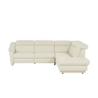HIMOLLA Eckcouch Leder 2-Sitzer Creme