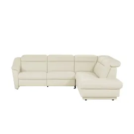 HIMOLLA Eckcouch Leder 2-Sitzer Creme