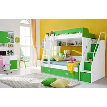 JV Möbel Jugendbett Schreibtisch Schrank Grün NEU Jugendzimmer Kinderzimmer, komplett Set
