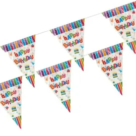 Papstar Wimpelkette Girlande 10 m 5 St. Blau