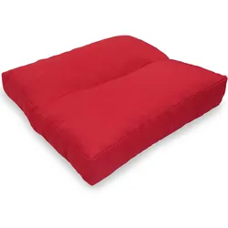NYVI Loungekissen SunLounge Outdoor 40x40 cm Rot - Wasserabweisend, Schmutzabweisend, Bequem, für Stühle, Bänke, Boden