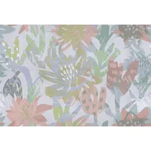 Living Walls Florale Mustertapete Aquarell Pastell 10 m 1 St grau