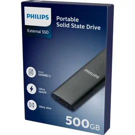 Philips Externe SSD 500GB Ultra Speed Grey (FM50SS030P/00)